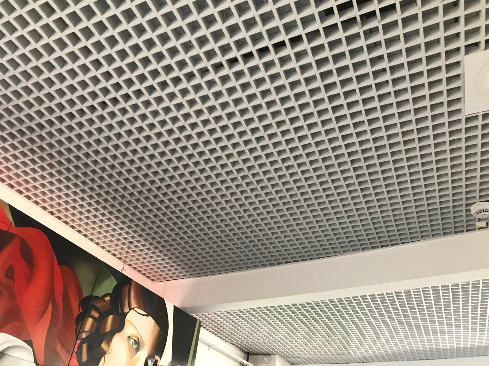 Controsoffitto acustico grigliato